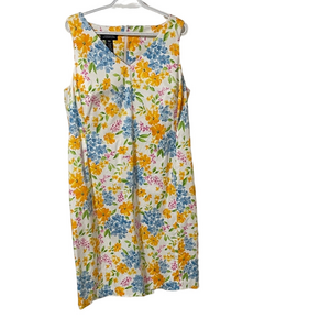 Jones New York Signature Floral Sleeveless Dress Size 18W